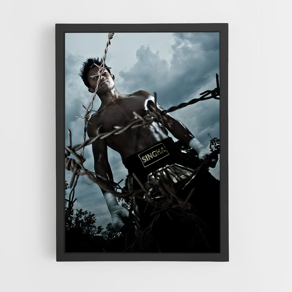 Poster Le Maître du Bâton – affiche Muay Thai (vue 2)